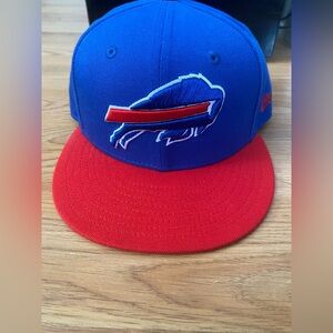 New Era Buffalo Bills Fitted Blue and Red Baseball Cap - Size 7 1/8